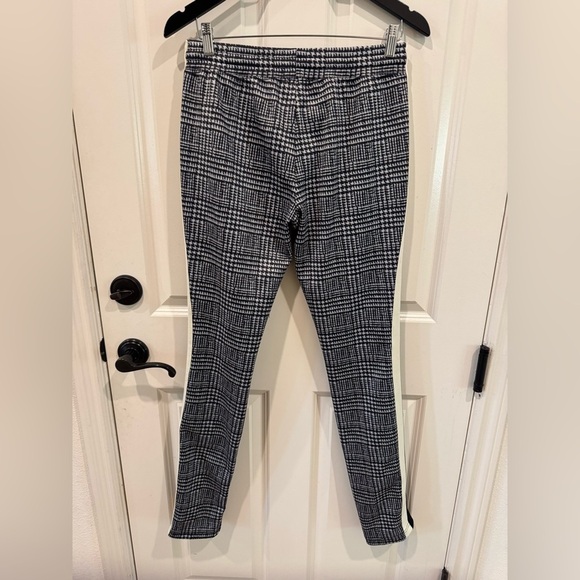Pam & Gela Glen Houndstooth Stylish Black and White Plaid Pants SMALL $333 - Picture 5 of 9